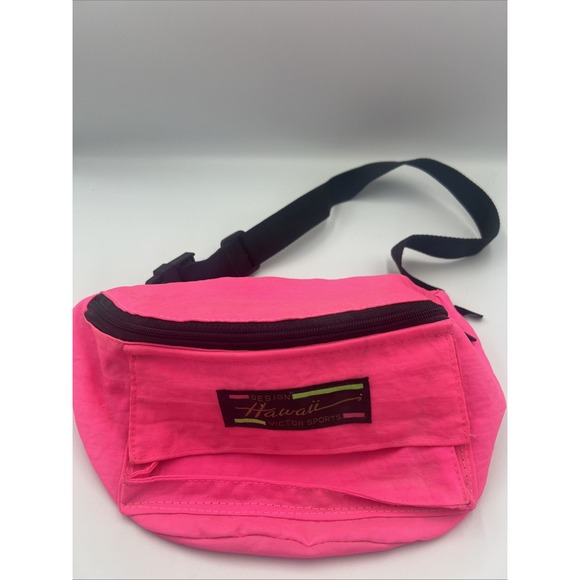 Elegance Handbags - 90s Fanny Sports Pack Waist Purse Neon Zippered Pouch Hip Bag Vintage